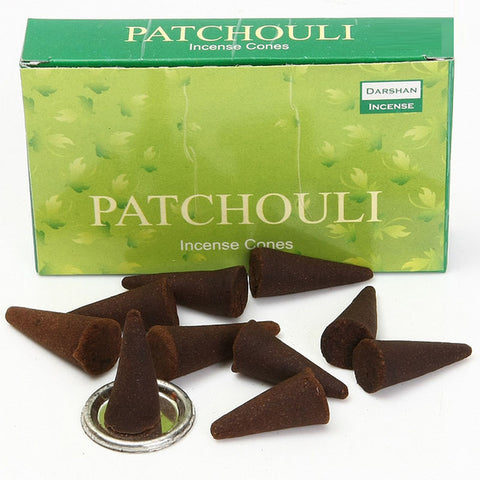 Frankincense Patchouli Tower Incense Cones with Metal Incense Base