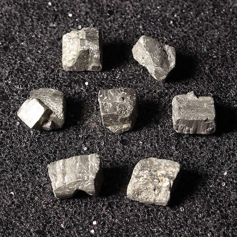 8Pcs/set Iron Pyrite Rough Chunky Nuggets Mineral Crystal Quartz Points